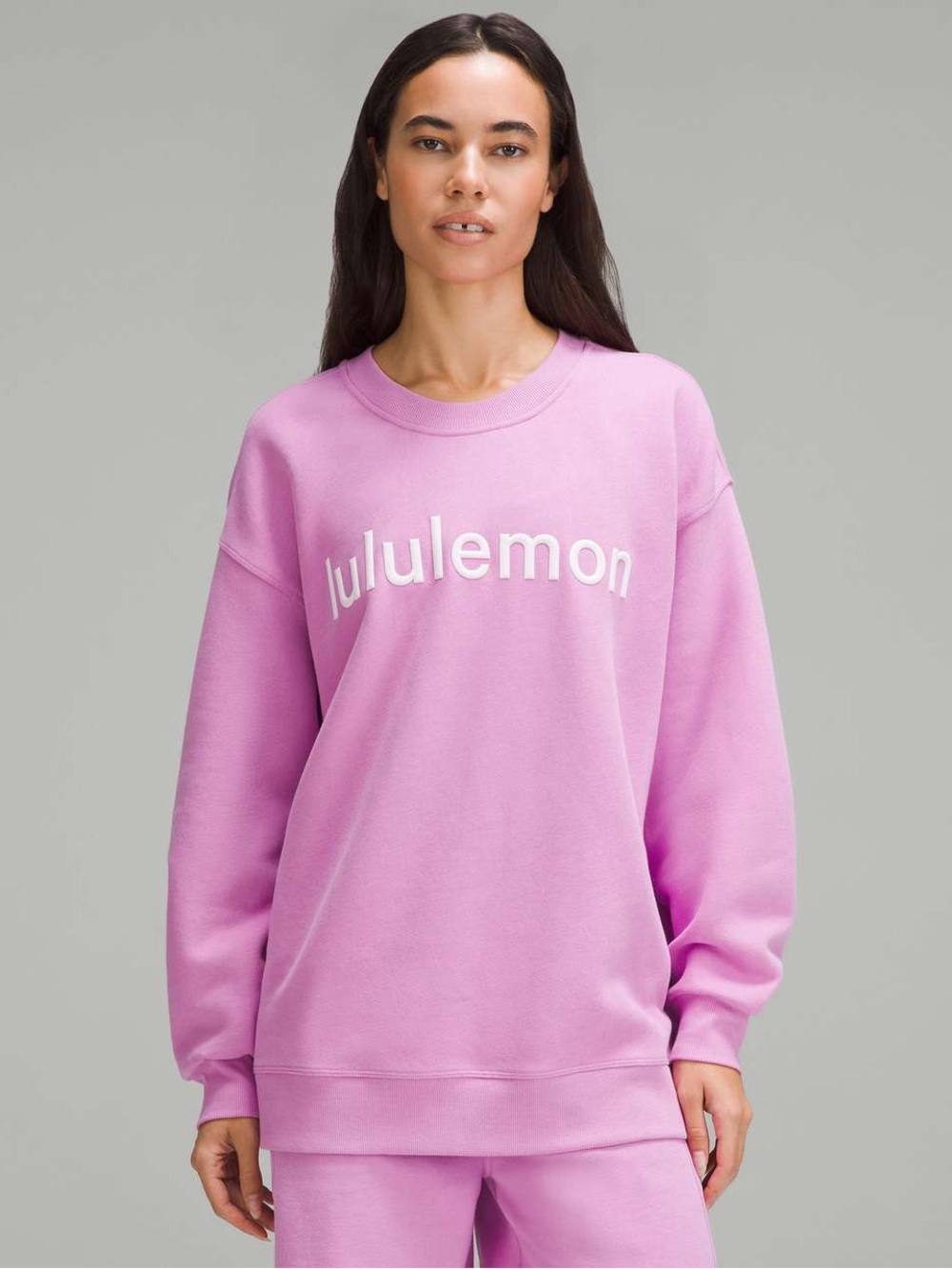 Dahlia Mauve Perfectly Oversized Crew Lululemon - Picture 5 of 8